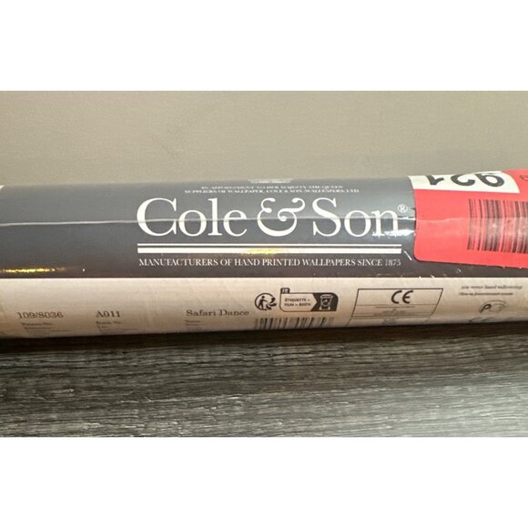 NEW Cole and Son Safari Dance Wallpaper Neutral Charcoal 109/8036 Elephants - Picture 6 of 10